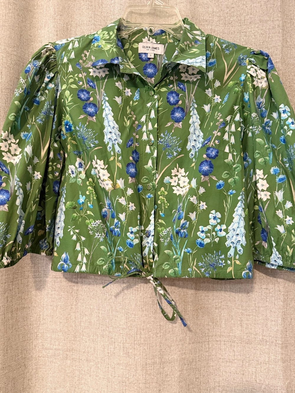 Olivia James Floral Tie Front Blouse | S